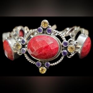 NICKY BUTLER 925 Sterling Silver RAJ COLLECTION LIMITED EDITION Toggle Bracelet